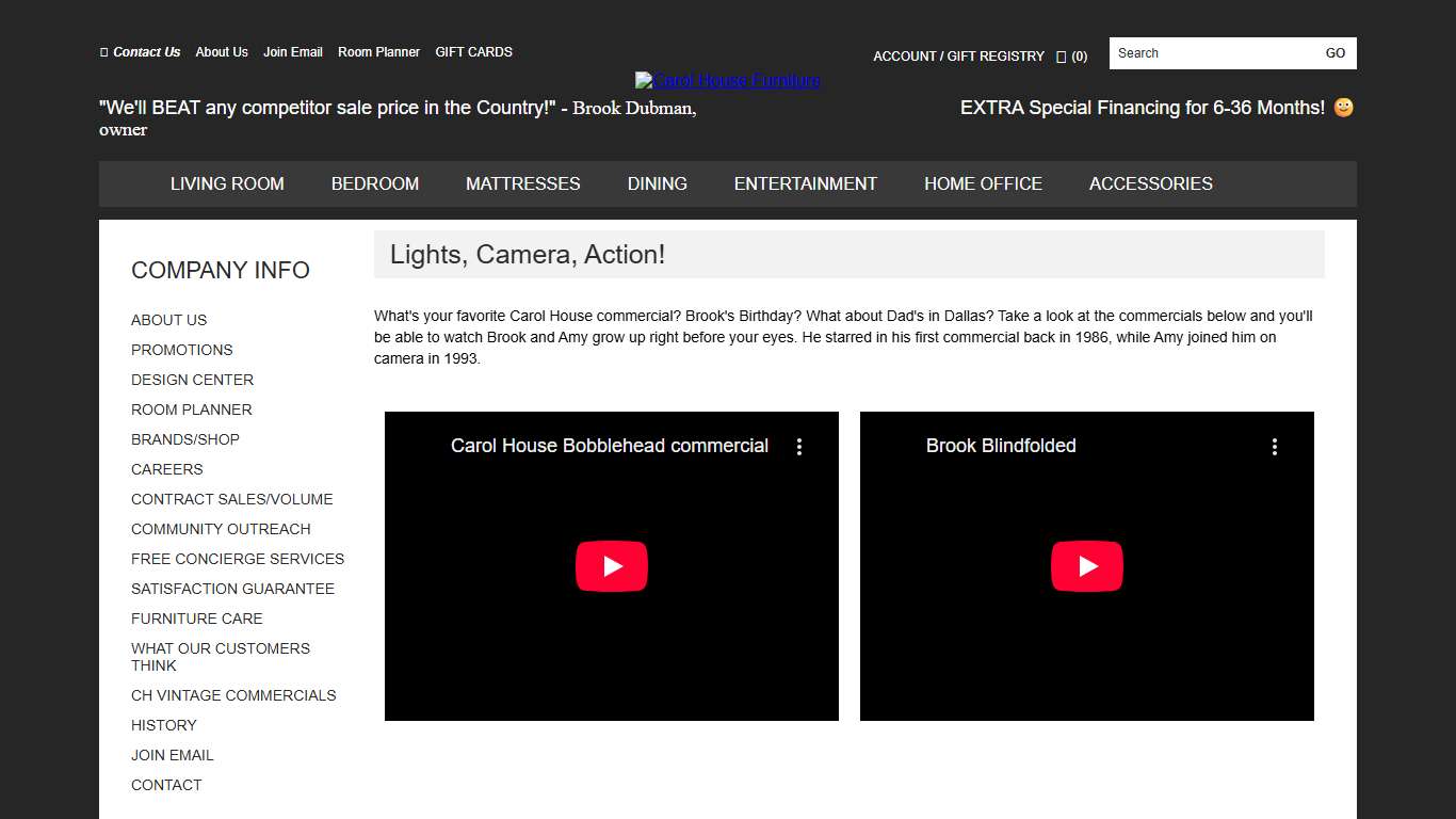 Lights, Camera, Action Carol House Furniture Valley Park, MO, 63088